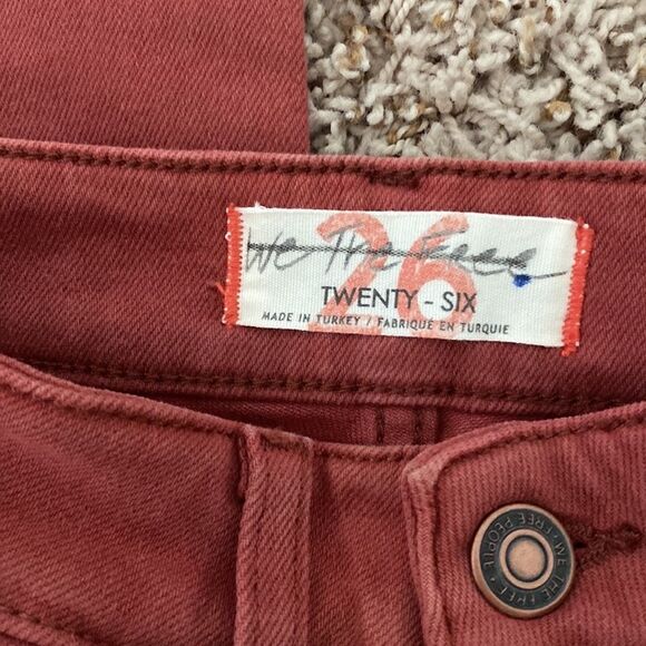 NWT Free People We The Free Red High Rise Skinny Jeans Size 26 - Picture 9 of 14